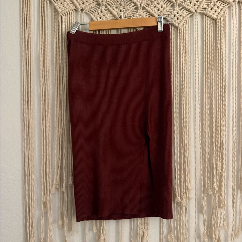 Abercrombie & Fitch Deep Red Pencil Skirt